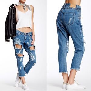 ONE TEASPOON Lonely Boys Distressed Jeans …
